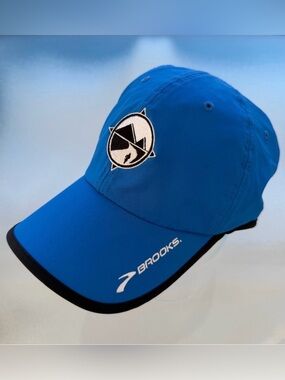 BROOKS Royal Blue Adjustable 6-Panel Running Athletic Cap Hat